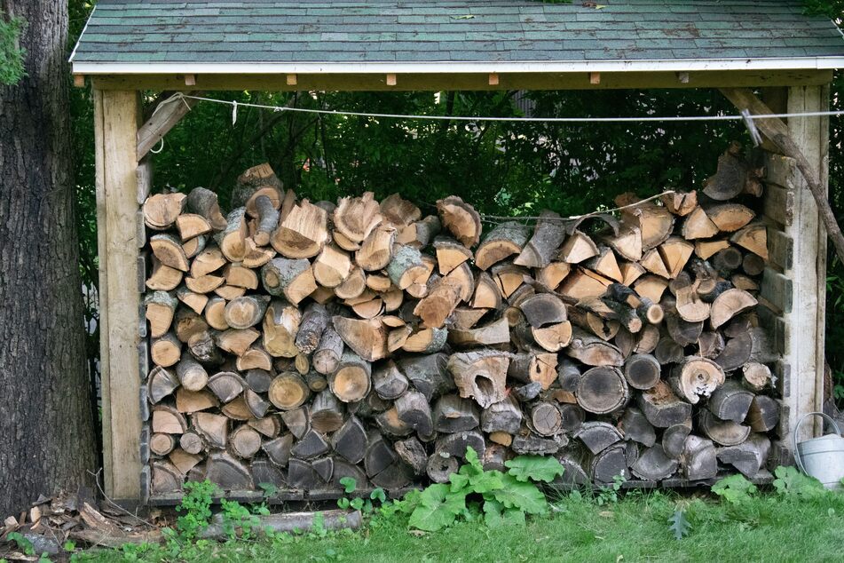Richtig gelagert kannst du nasses Brennholz schnell trocknen