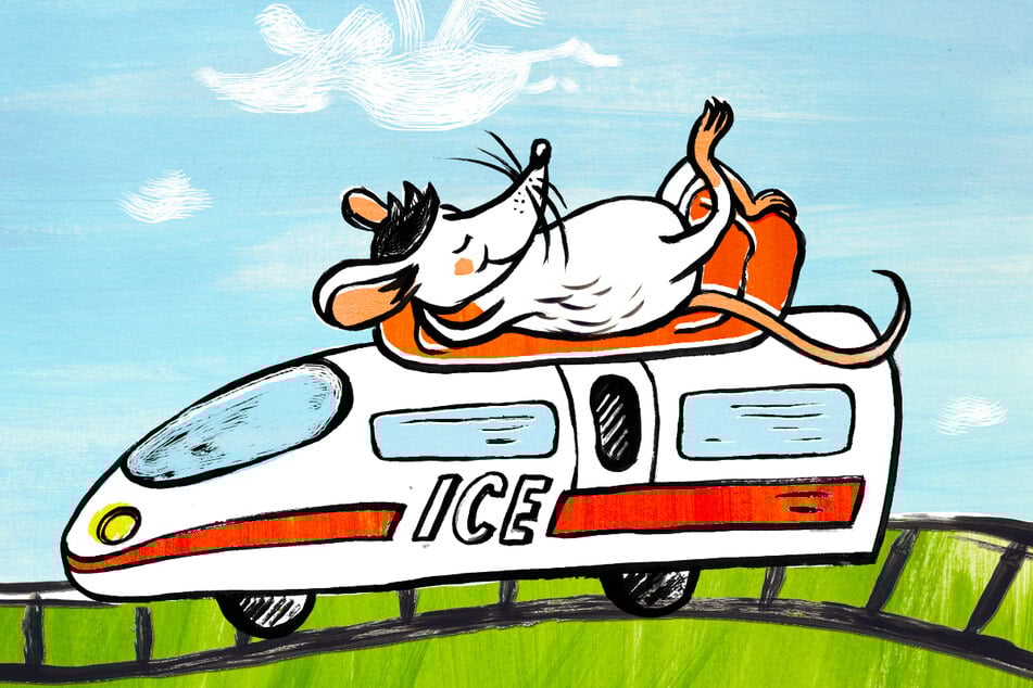 Museumsmaus Flitzi sorgt für Spiel, Spaß und Spannung im Dresdner Verkehrsmuseum.