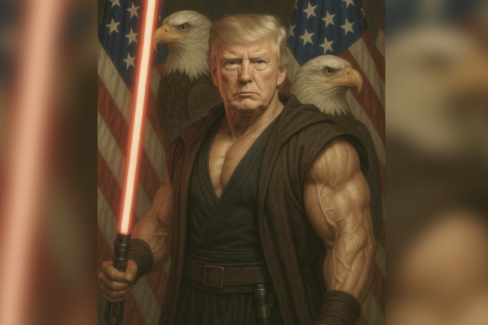 US-Präsident Donald Trump (78) stellt sich selbst als "Star Wars"-Kämpfer dar.