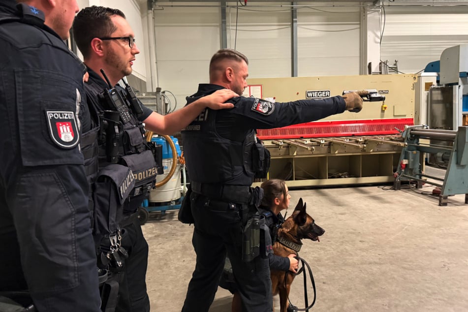 Die Diensthundeführer entdecken einen Einbruch. Gemeinsam durchsuchen sie das Gebäude.