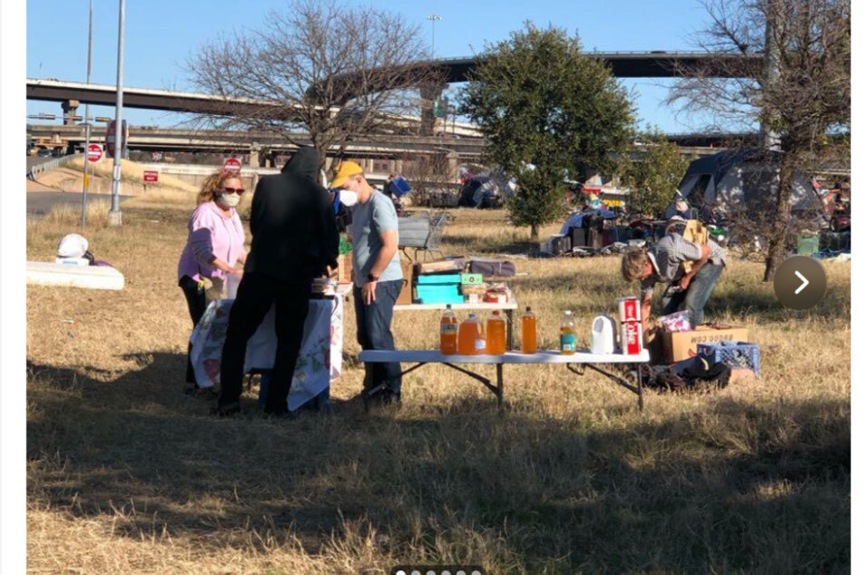 The donation drive was started to help those sleeping under the I-35.