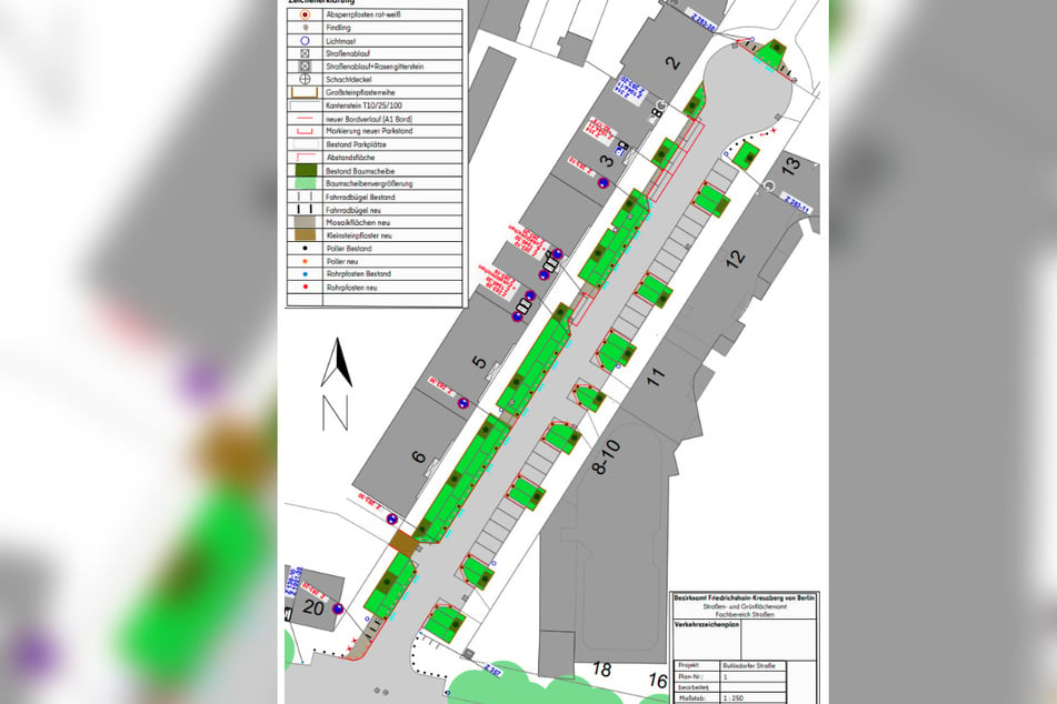 Mit einer Karte informiert das Straßen- und Grünflächen­amt (SGA) über die Bereiche, die von dem Projekt betroffen sind.