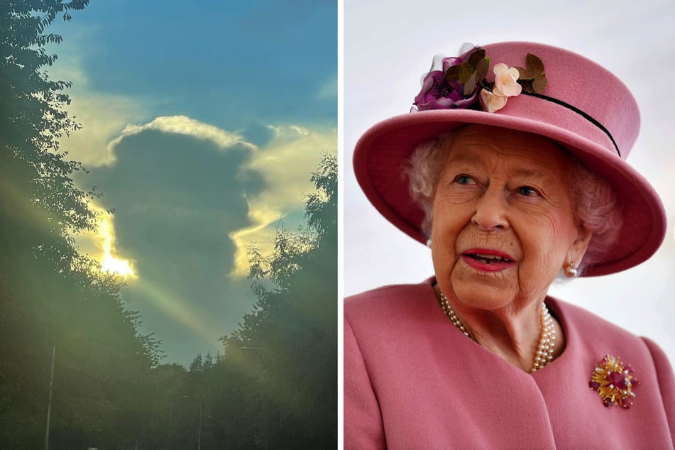 Seht Ihr eine Ähnlichkeit zwischen Queen Elizabeth II (†96) und der Wolke?