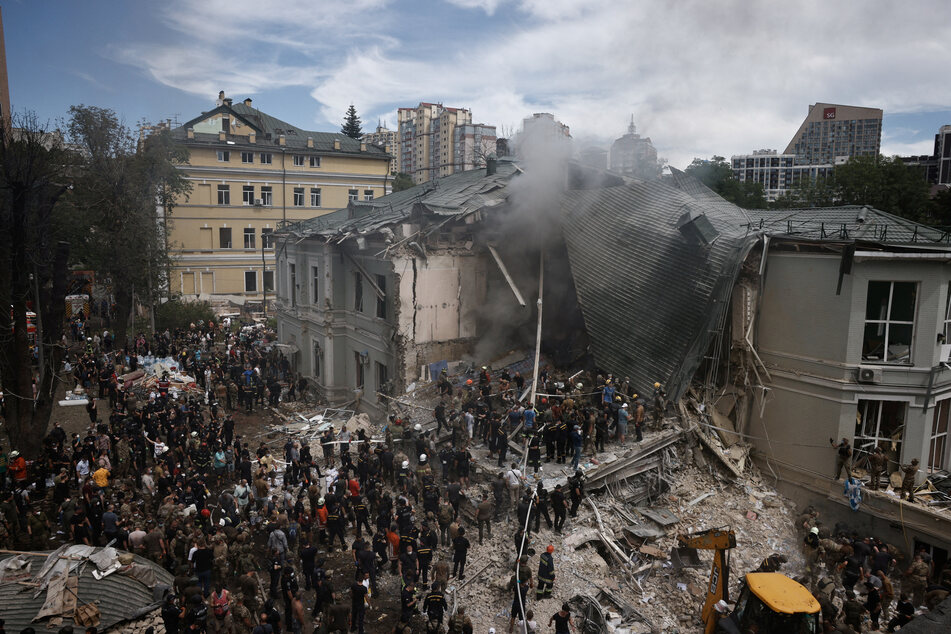 A Russian attack on Ukraine Monday killed at least 20 people and hit the Okhmatdyt children's hospital in Kyiv.