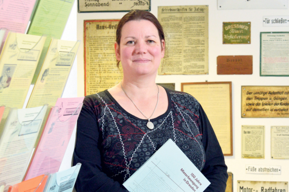 Katrin Kroupova (46) vom "Mieterverein Dresden und Umgebung". Die Corona-Regeln für Ableser sind mit dem Gesundheitsamt besprochen.