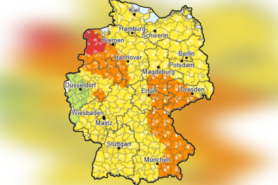 Der Deutsche Wetterdienst warnt vor gefährlichem Glatteis - besonders westlich der Weser.