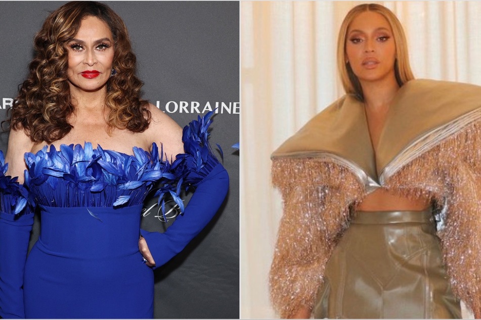 Beyoncé's mom Tina Knowles (l) came to her daughter's defense after the singer was accused of bleaching her skin.
