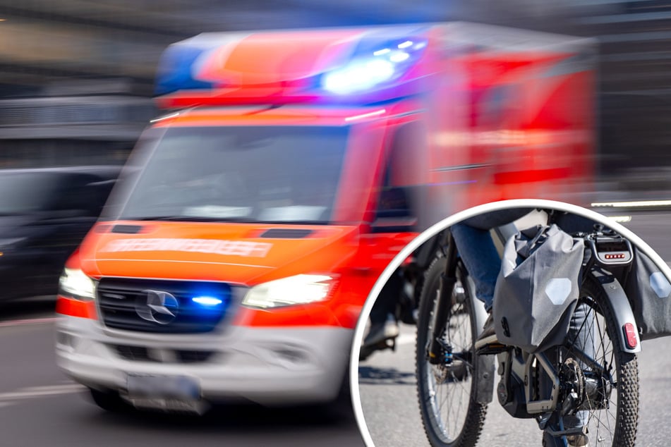 Schrecklicher Unfall: Betonlaterne stürzt auf Radfahrer - Mann schwebt in Lebensgefahr