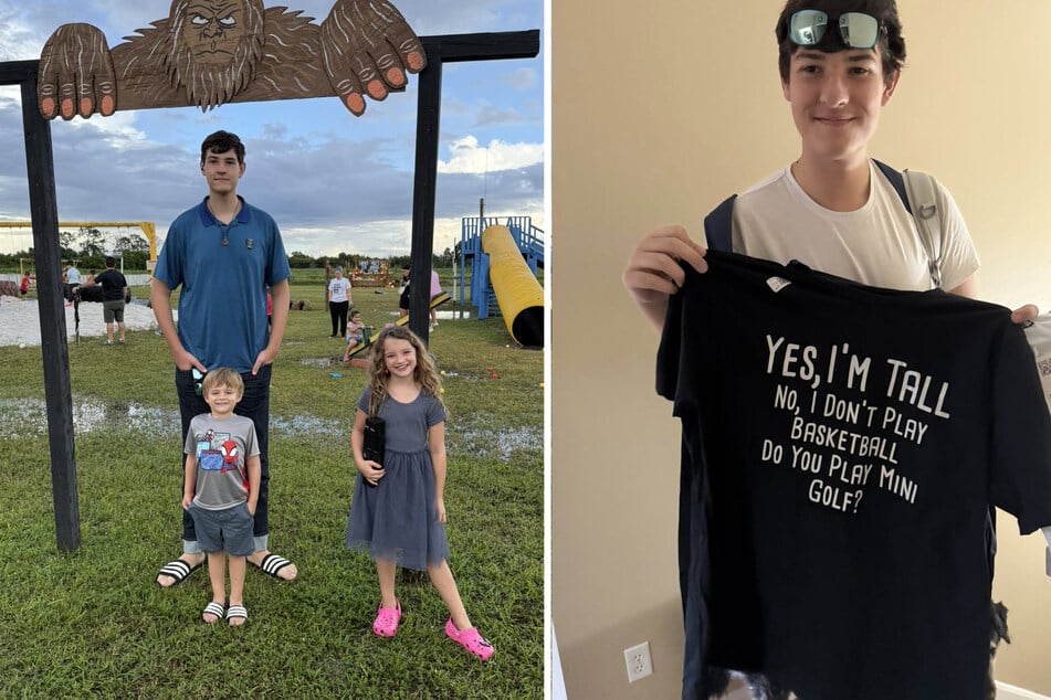 Gabriel Yates ist gerade mal 15 Jahre alt, hat aber schon eine Körpergröße von 2,18 Meter erreicht.