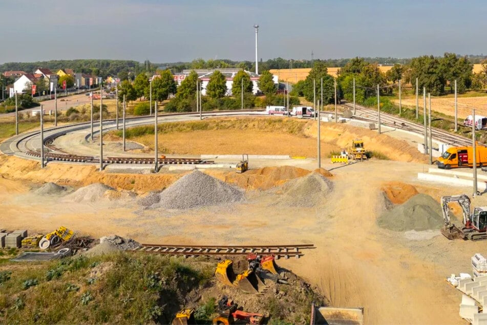 In Hänichen wurde eine Gleisschleife gebaut.