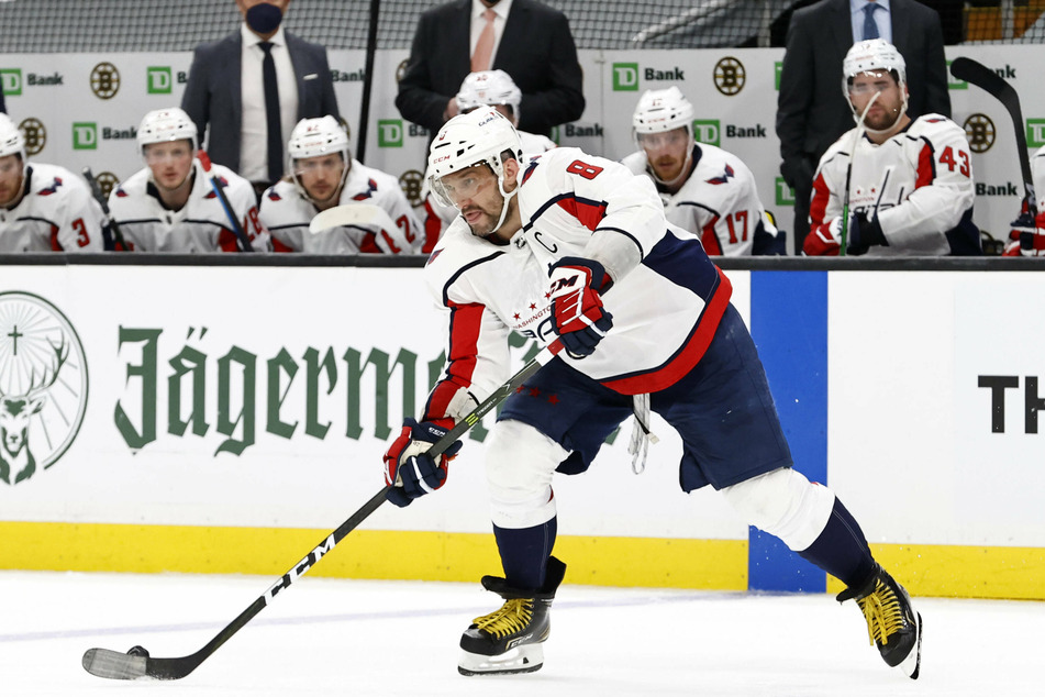 Capitals left wing Alex Ovechkin scored his team's only goal in their game four loss to the Bruins on Friday.
