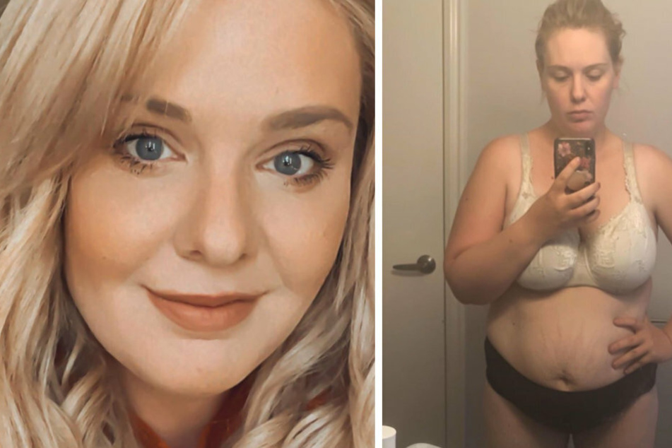 Die Bloggerin Jessica zeigt sich normalerweise stets perfekt gestylt. Das Bild rechts ist eine Reaktion auf die Äußerung ihrer Tochter.