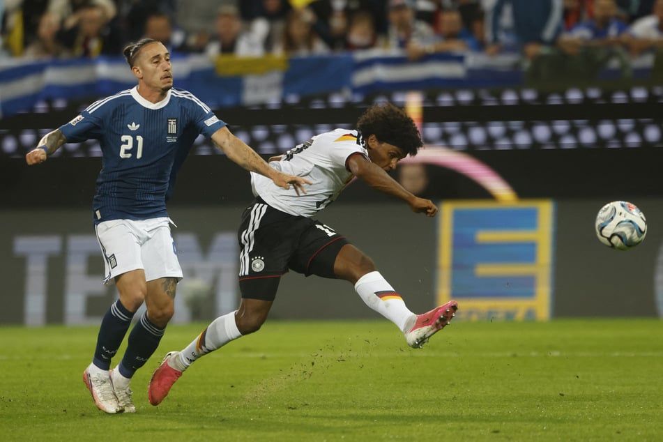 Hier hätte Karim Adeyemi (24, r.) die deutsche Nationalelf in Führung bringen können, doch er vergab nach einem Konter in der 27. Minute.