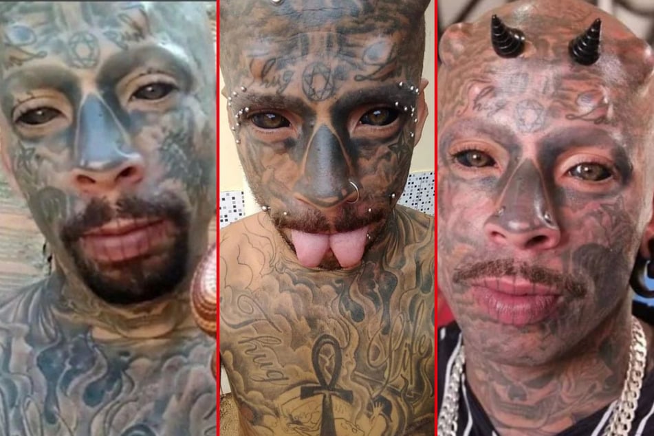 "Demon" dad with extreme ink won't stop modifying his body