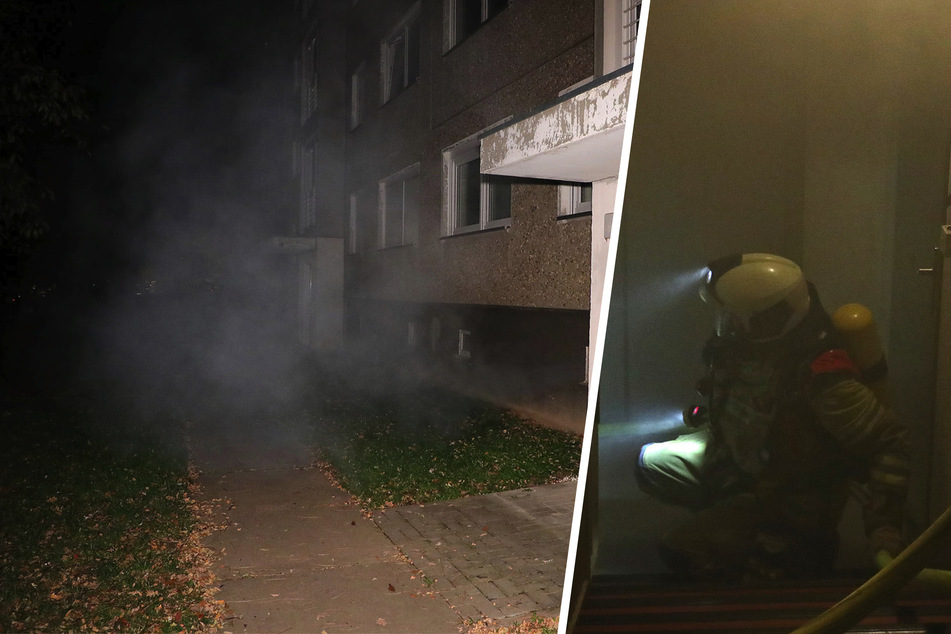 Dresden: Feuer in Mehrfamilienhaus in Cotta: Keller brennt, Treppenhaus voller Rauch