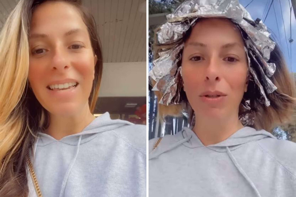 Gülcan Kamps (39) zeigte sich bei Instagram jüngst vor (l.) und während ihrem Friseurbesuch.