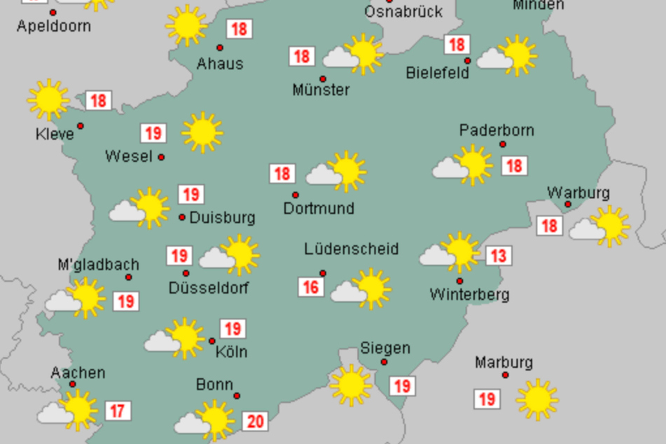 Die Menschen in NRW können sich am Donnerstag auf Sonne und milde Temperaturen freuen.