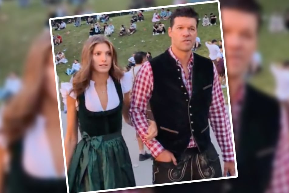 Influencerin Sophia Schneiderhan (24, l.) und Ex-Nationalspieler Michael Ballack (48) gehen gemeinsam auf das Oktoberfest.