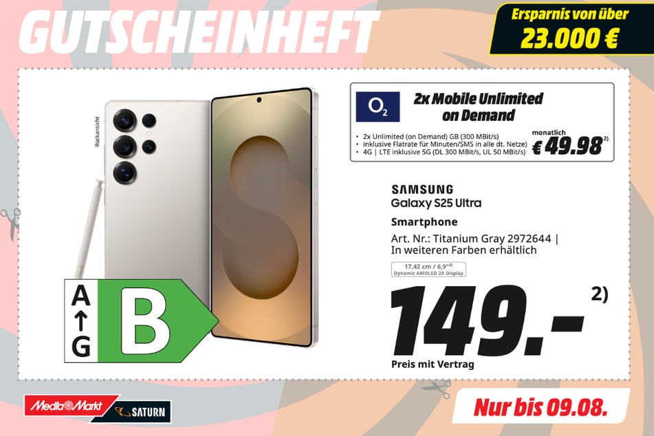 Samsung Galaxy S25 Ultra für 149 Euro im Tarif².
