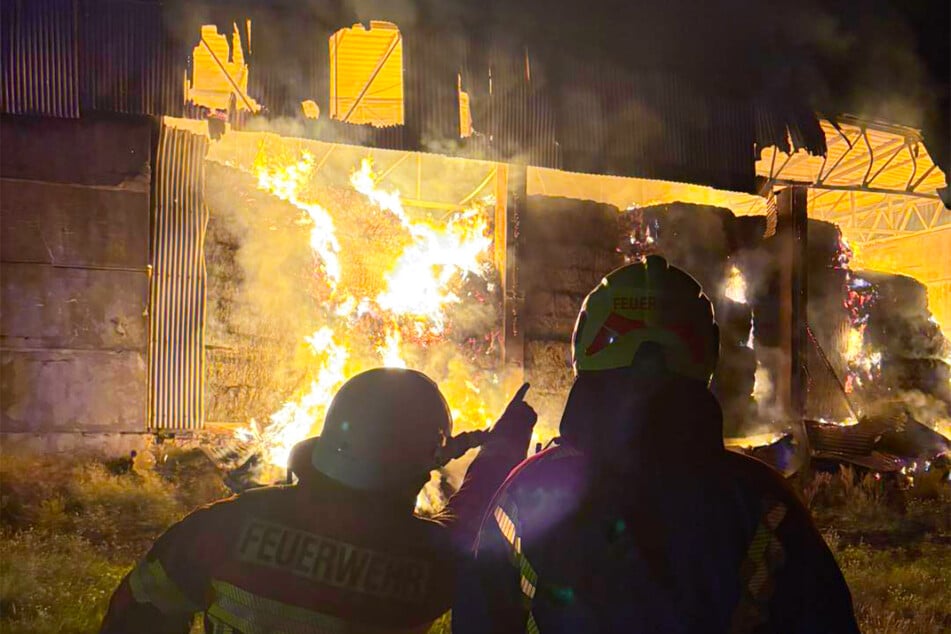 Die Feuerwehr war vor Ort, überwachte das kontrollierte Abbrennen.
