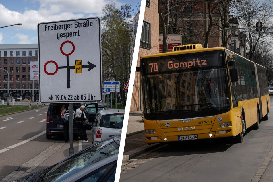 Achtung! Bauarbeiten für Bus & Bahn in Dresden