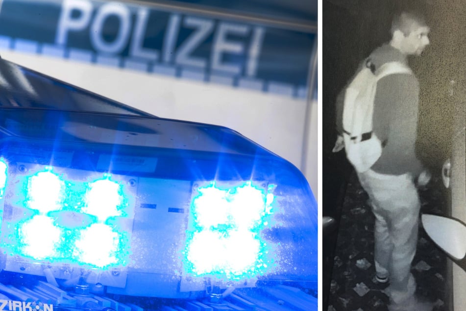 Mit diesem Foto aus einer Überwachungskamera sucht die Polizei in Brandenburg nach einem mutmaßlichen Autoknacker.