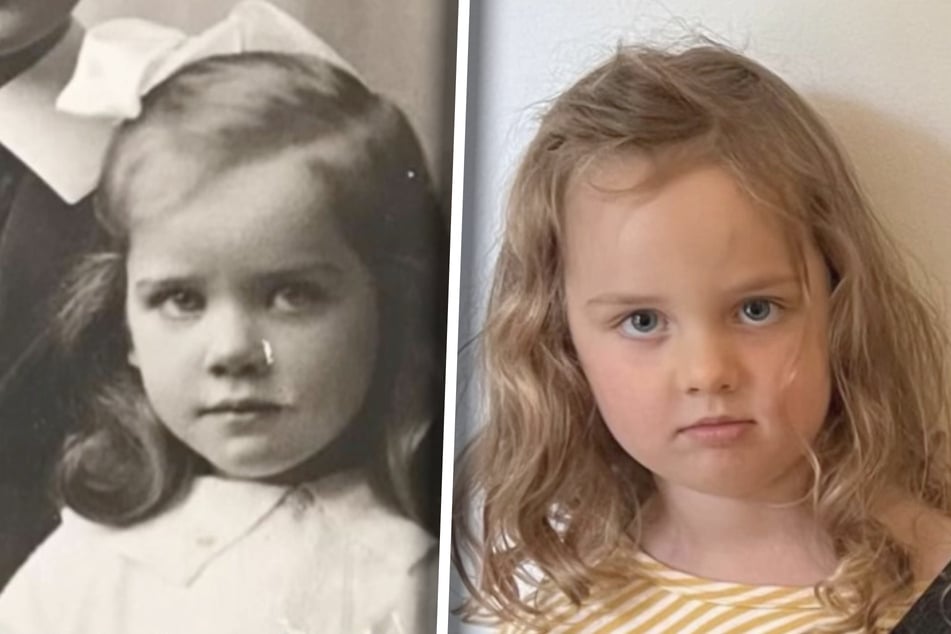 Un millón de espectadores está asombrado por la similitud entre Hilary Sumpton (l.) y Nyah.