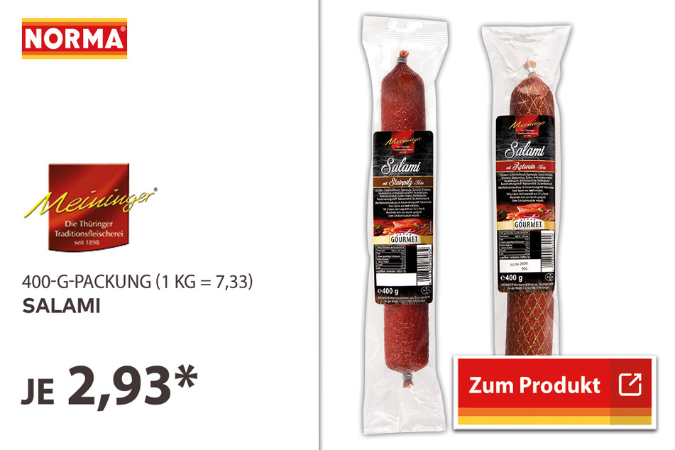 Salami für 2,93 Euro.