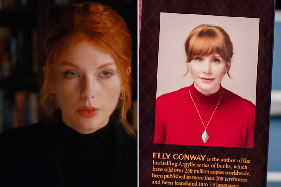 The resemble between Taylor Swift's (l.) author alter-ego from All Too Well: The Short Film and Argylle's fictional writer has fueled theories that the singer is the secret scribe.