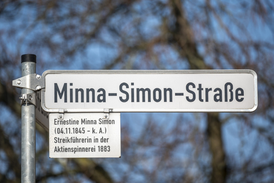 Auch eine Minna-Simon-Straße gibt es im Chemnitzer Zentrum.
