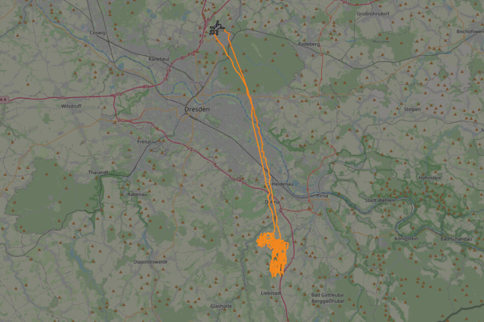 Gegen 19.40 Uhr landete der Helikopter in Dresden.