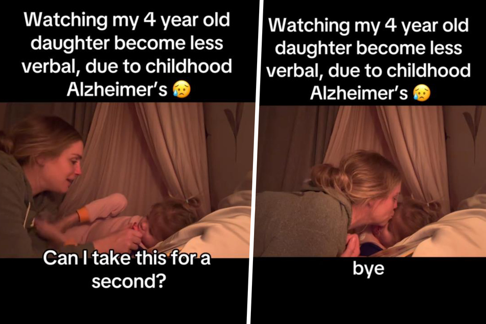 Ein virales Video zeigt Erin Stoop und ihre Tochter Olivia, die an dem Sanfilippo-Syndrom erkrankt ist.