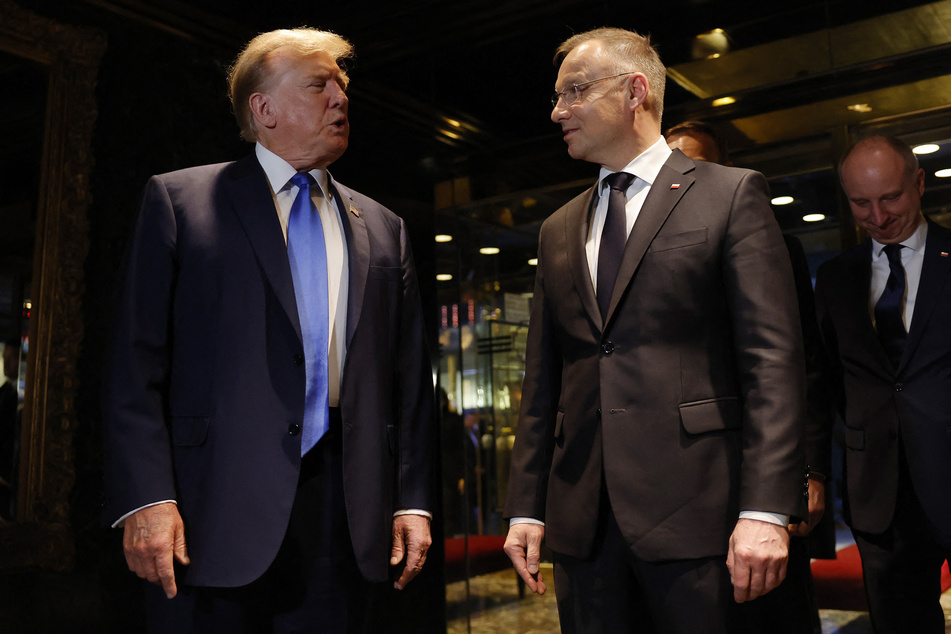 Donald Trump hosted Polish President Andrzej Duda at his Trump Tower property in Manhattan on Wednesday.