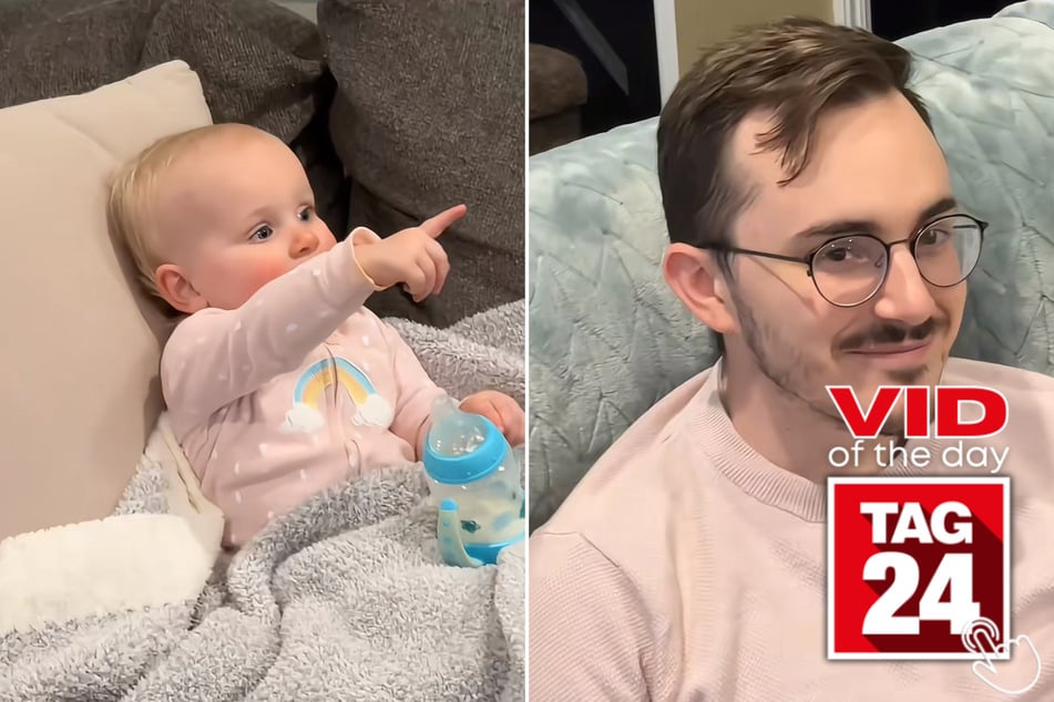 To be fair, the baby's real "dada" does look quite similar to Harry Potter!