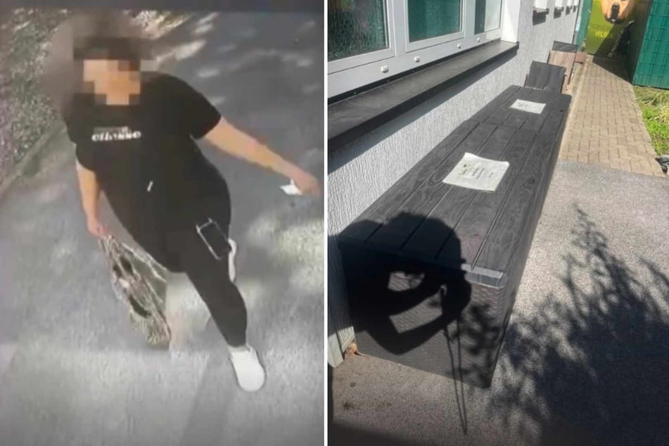 Eine Überwachungskamera hielt den Vorfall fest: Auf den Aufnahmen ist eine Frau zu sehen, die mit einer Tasche zur Spendenbox geht.