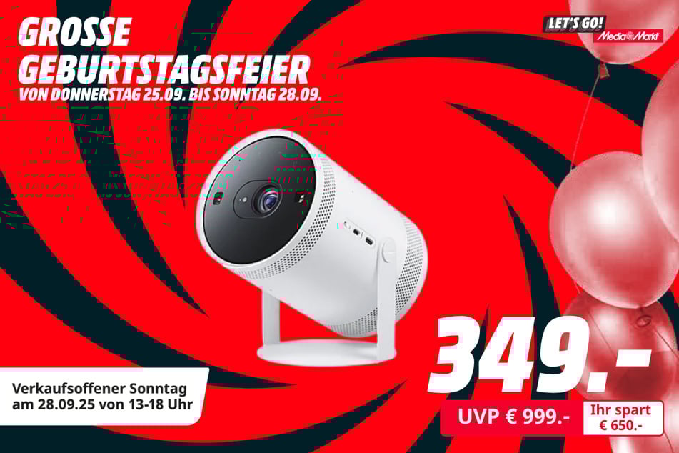 Samsung-Beamer The Freestyle LFF3C für 349 statt 999 Euro.