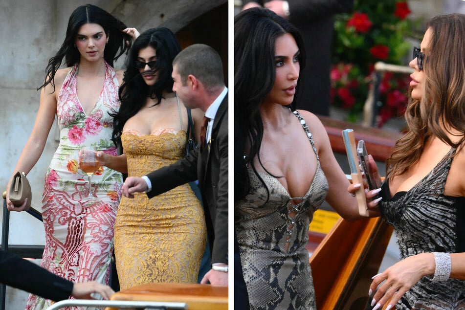 Der Kardashian-Klan reiste am Donnerstag mit Kendall und Kylie Jenner (links), sowie Kim und Khloé Kardashian (rechts) an. Auch Mutter Kris und ihr Partner waren dabei.