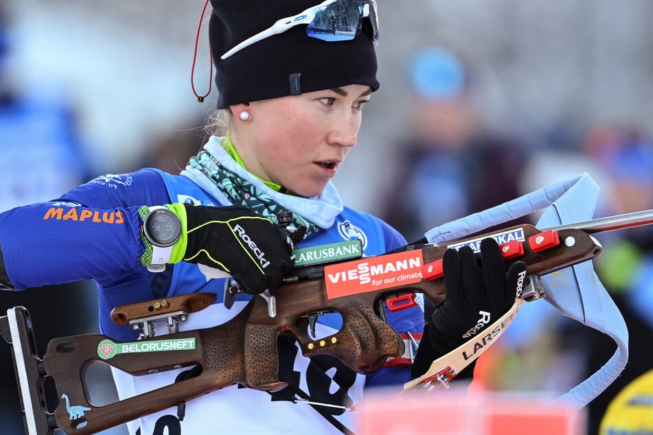 Dzinara Smolskaya (29) darf derzeit nicht an internationalen Biathlon-Wettbewerben teilnehmen. (Archivfoto)
