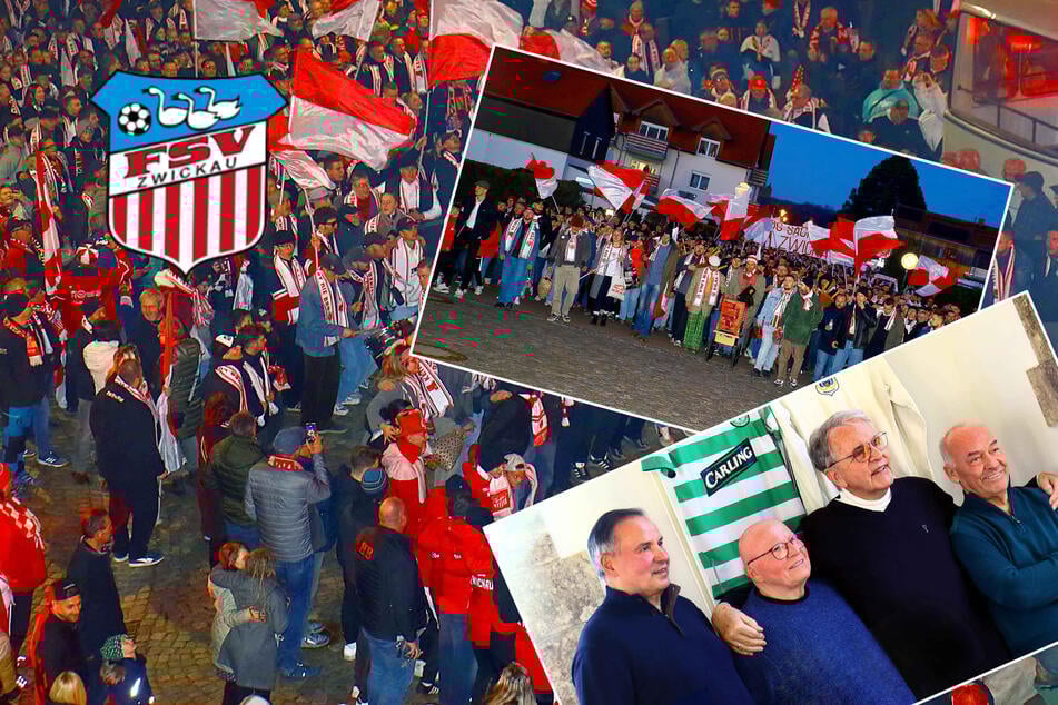 Fanmarsch, Vereinsfest und mehr: So feierte Zwickau seine Europapokal-Helden!