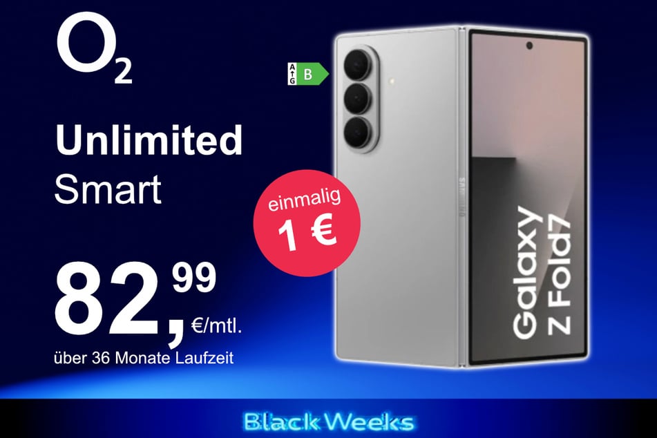Das Samsung Galaxy Z Fold7 im o2 Mobile Unlimited Smart für einmalig 1 Euro.