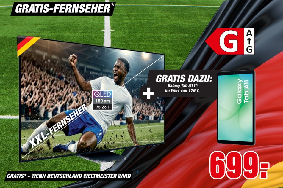 75-Zoll Samsung-Fernseher für 699 Euro.