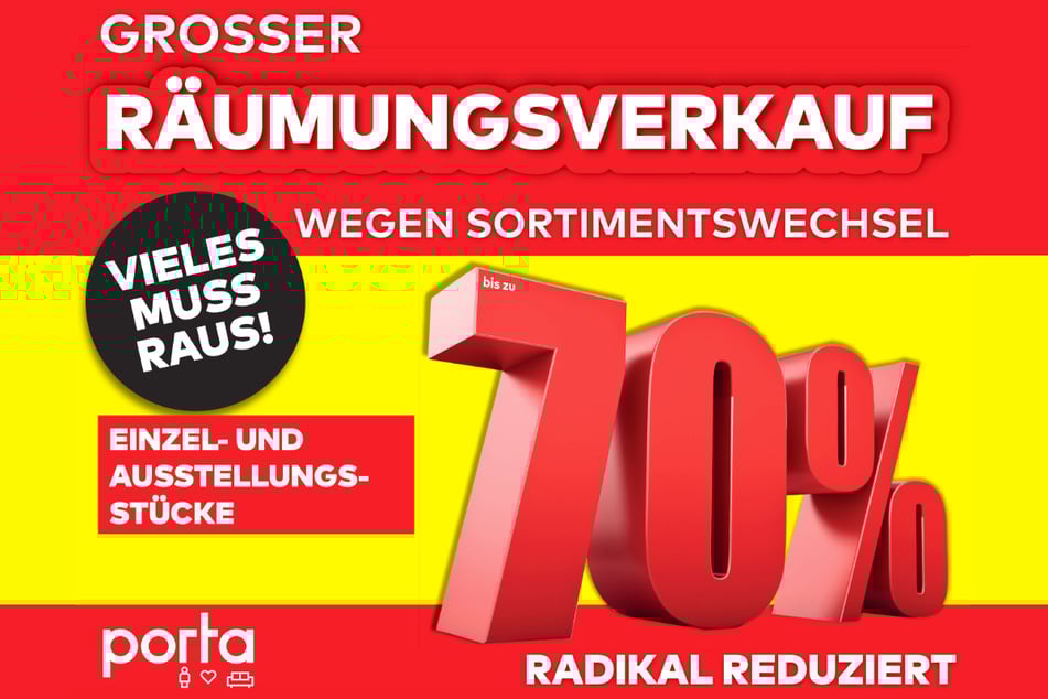 Einzel- und Ausstellungsstücke sind in vielen Abteilungen bis zu 70 Prozent reduziert. Zwischenkäufe vorbehalten.