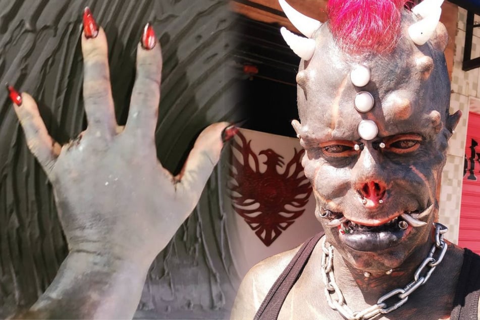 To look like Satan, the influencer even had his ring finger amputated.