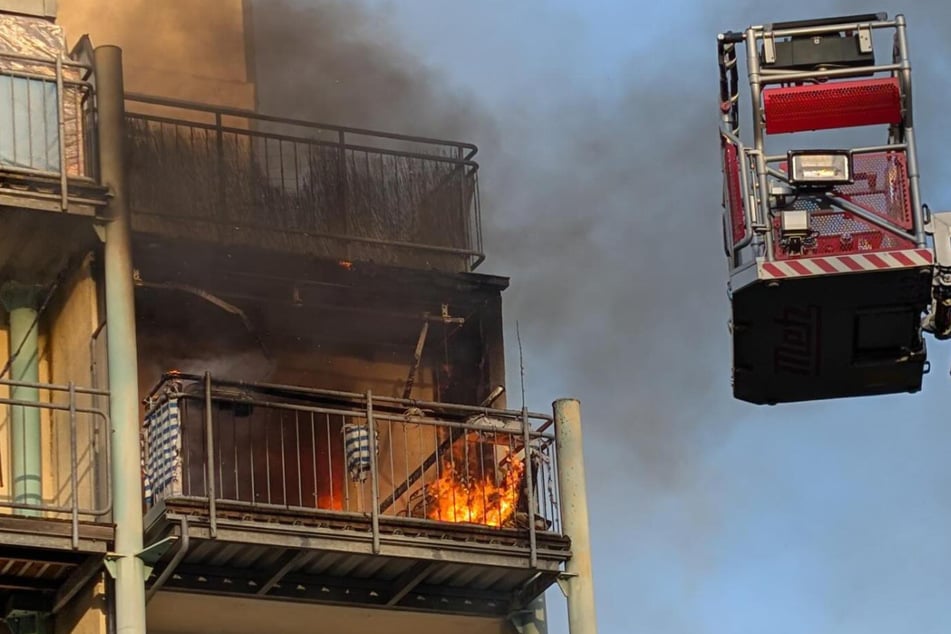 Die Dresdner Feuerwehr konnte den Brand schnell unter Kontrolle bringen.