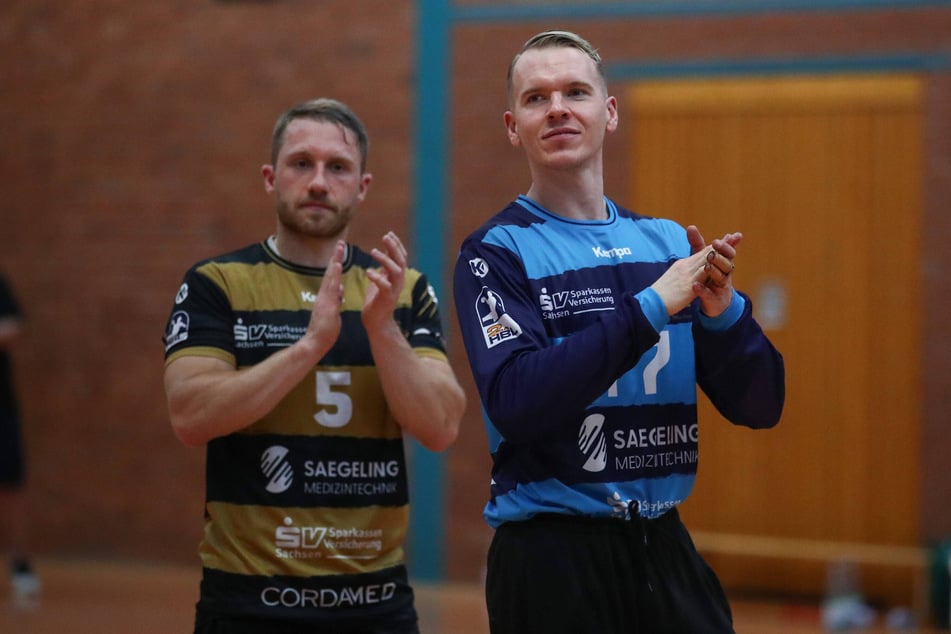 Lukas Wucherpfennig (l.) und Robin Cantegrel feierten zum Camp-Abschluss einen Sieg gegen Großwallstadt.