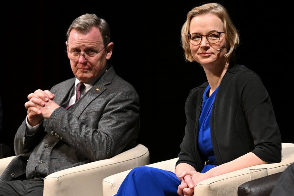 Bodo Ramelow (68, l.) hat seine ehemalige Linke-Parteikollegin Katja Wolf (48, BSW) für ihre jüngsten Aussagen kritisiert.