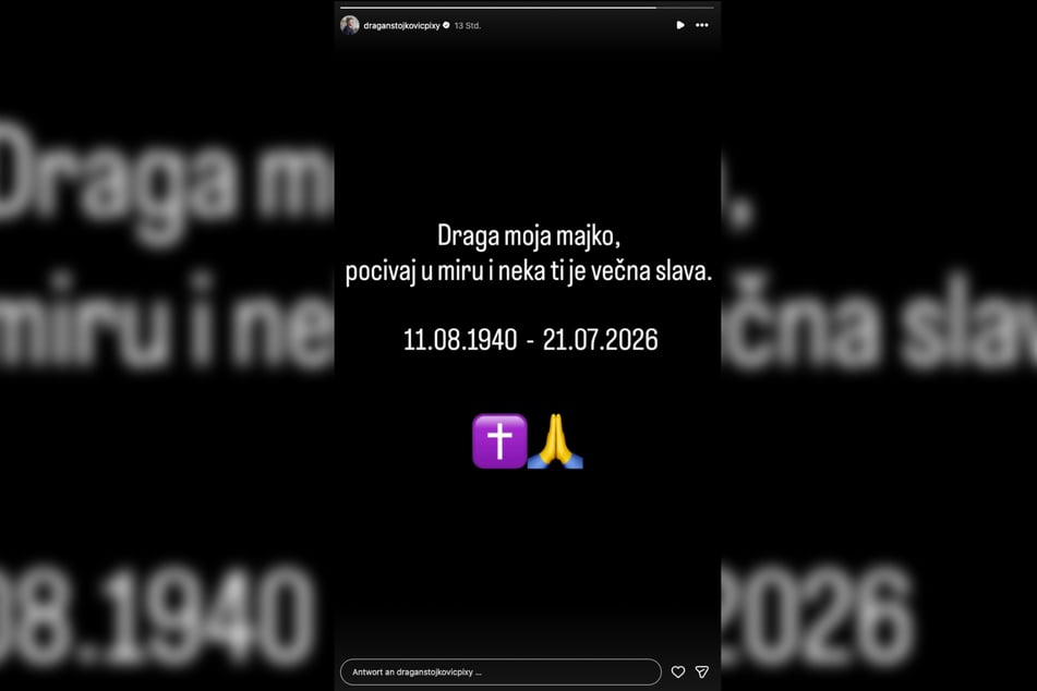 In dieser Instagram-Story ließ er seine Follower an der traurigen Nachricht teilhaben.