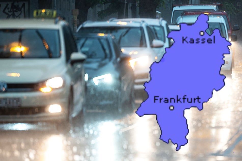 Am Samstagabend sowie in der Nacht zu Sonntag muss in Hessen mit Gewittern und Starkregen gerechnet werden, wie der Deutsche Wetterdienst (DWD) und Wetteronline.de (Grafik) vorhersagen.