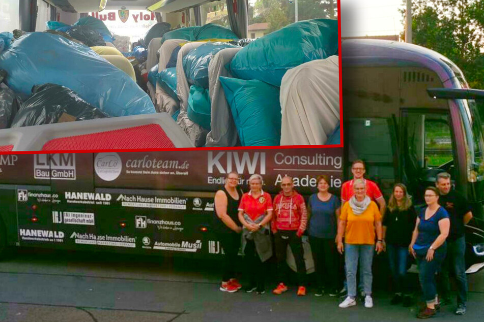 Vollgepackter Fanbus von RB Leipzig fährt ins Hochwasser-Gebiet: "Wir wollen helfen!"