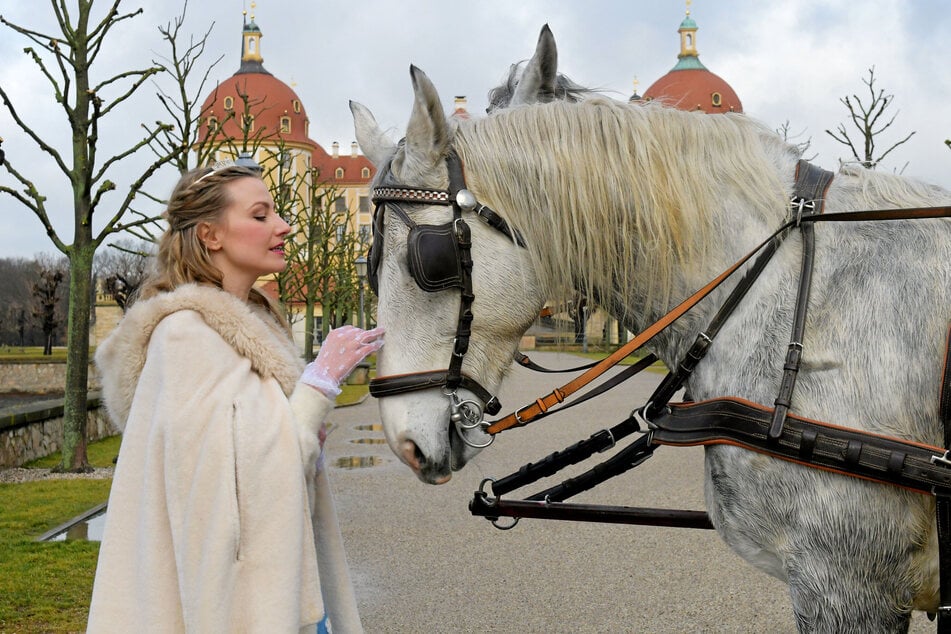 Vor der Kulisse von Schloss Moritzburg wird der Märchenklassiker "Drei Haselnüsse für Aschenbrödel“ als Musical aufgeführt. (Archvibild)